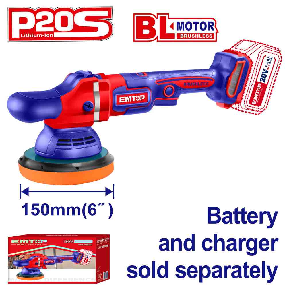صاروخ بوليش 6" شحن 20v
بدون بطاريه
Brushless Motor