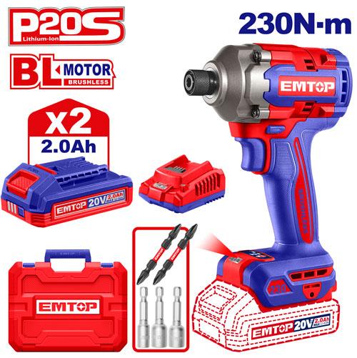 درل براغي 20V 230N شحن
2 بطاريه و شاحن
Brushless Motor
