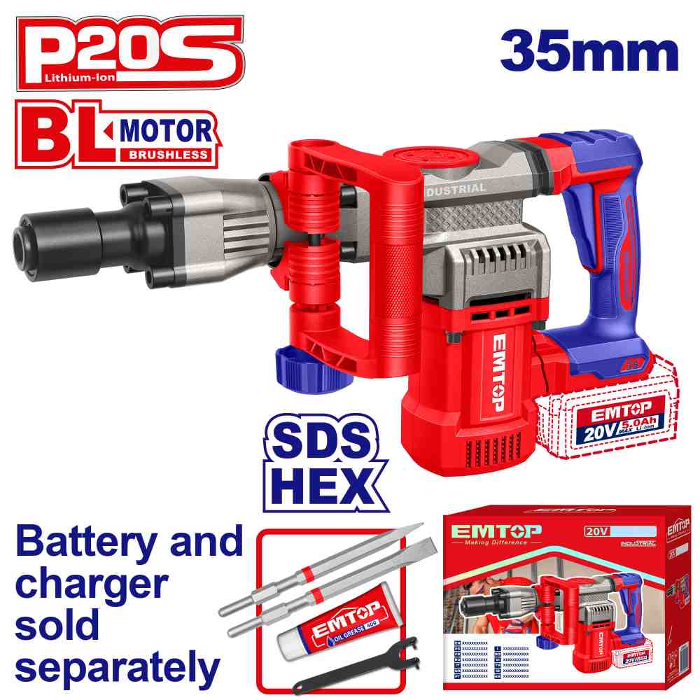 همر عفريته شحن 20V
35MM بدون بطاريه
(16J)
Brushless Motor