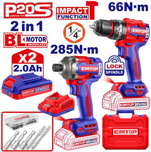 طقم 2 قطعه درل شاكوش 13 ملم
+ درل براغي 20v
مع 2 بطاريه و شاحن
Brushless Motor