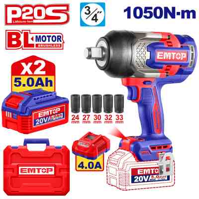 درل بكسات 20V 1050N شحن
2 بطاريه 5A ("3/4)
Brushless Motor