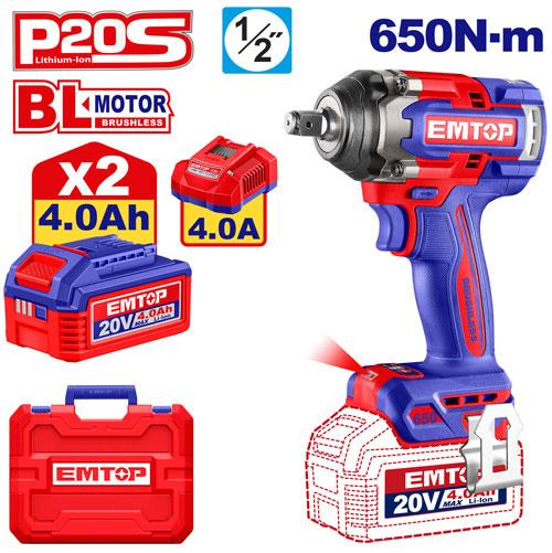 درل بكسات 20V 650N شحن
2 بطاريه 4A ("1/2)
Brushless Motor